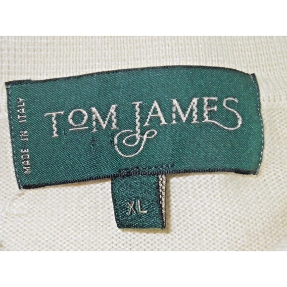 Tom James Men’s Polo Sweaters Made in Italy Sz XL - Picture 3 of 8